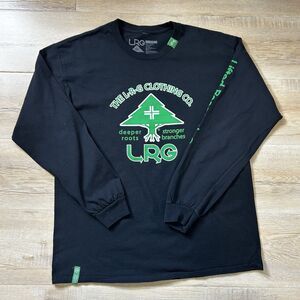 LRG Deeper Roots Stronger Branches Black Long Sleeve T Shirt Men’s Large